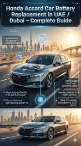 Read more about the article Fastest Premium & Genuine Honda Accord Car Battery Replacement Dubai