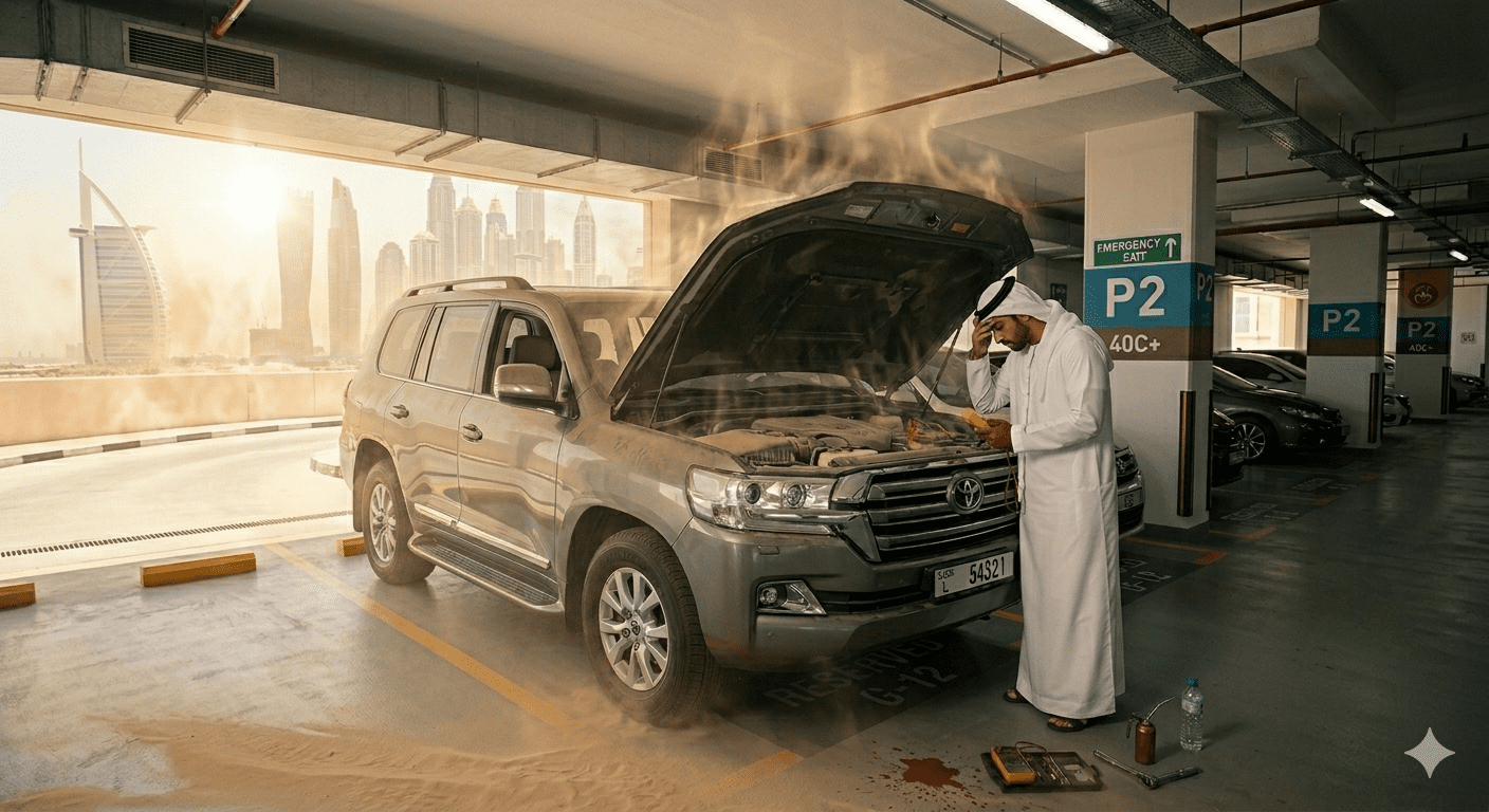 Car battery dead after 1 month in Dubai due to heat and inactivity