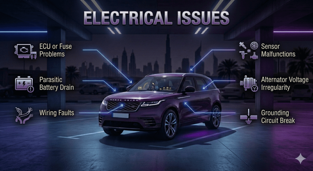 Electrical issues in car ECU fuse problems wiring faults and battery drain