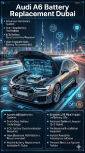 Read more about the article Audi A6 Battery Replacement Dubai – Fast, Reliable & 24/7 Service