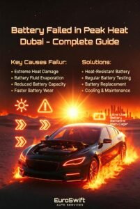 Read more about the article Battery Failed in Peak Heat Dubai — Complete Guide (2026)
