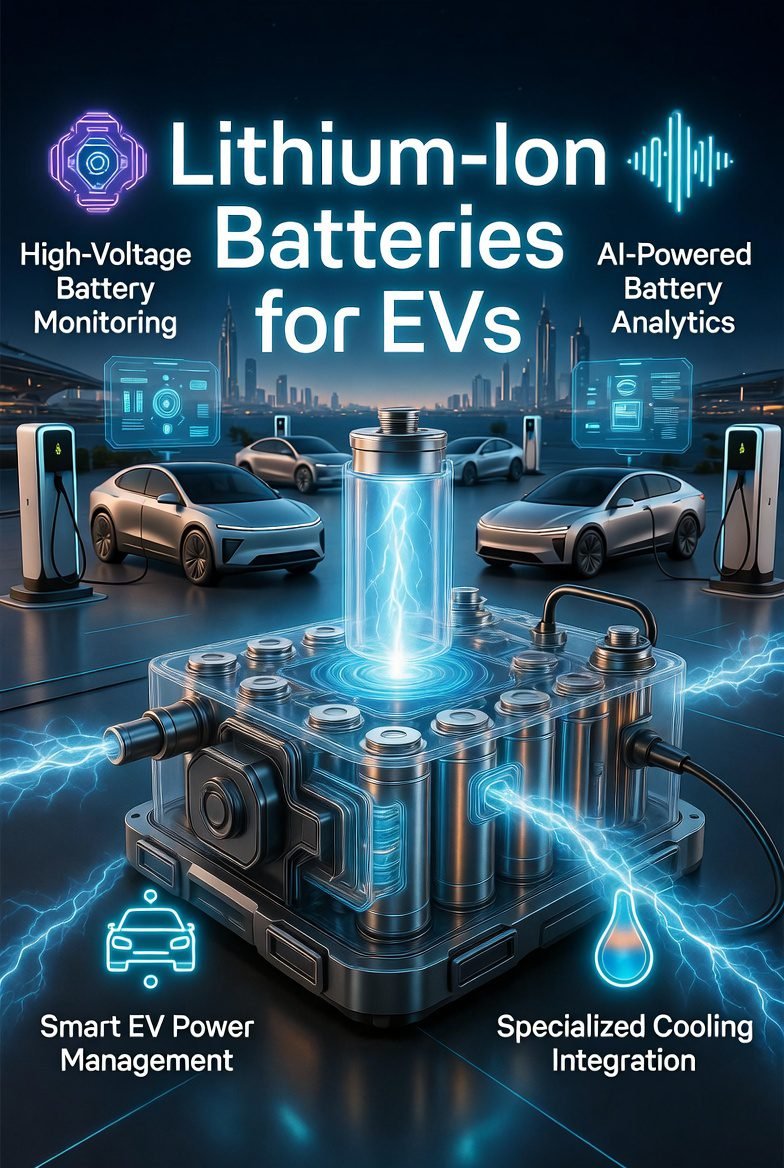 Premium infographic showing Fastest Premium & Genuine High-Performance Car Battery Replacement in Al Ghurair North with luxury car center visual, UAE heat warning, ECU diagnostics, and mobile battery service features displayed in futuristic animated style.