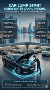 Read more about the article Car Jump Start Dubai Water Canal Parking | 24/7 Fast Emergency Battery Service