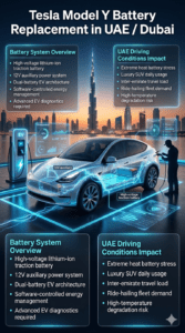 Read more about the article Tesla Model Y Battery Replacement Dubai | Fast EV Repair, Cost & OEM Service UAE