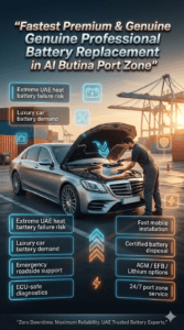 Read more about the article Fastest Premium & Genuine Professional Battery Replacement in Al Butina Port Zone