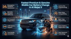 Read more about the article Fastest Premium & Genuine Mobile Car Battery Change in Al Majaz 5