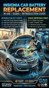 Read more about the article Insignia Car Battery Replacement in Dubai | 24/7 Fast Mobile Service UAE