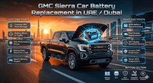Read more about the article GMC Sierra Car Battery Replacement in Dubai / UAE – Fast Mobile Service, Low Cost, 24/7