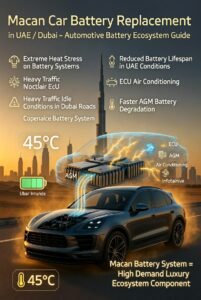 Read more about the article Porsche Macan Car Battery Replacement in UAE / Dubai – Fast Doorstep Service
