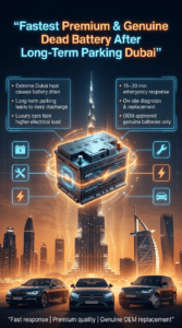 Read more about the article Fastest Premium & Genuine Dead battery after long-term parking Dubai