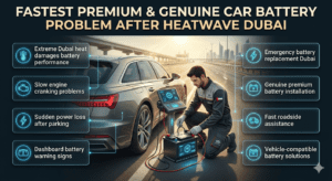 Read more about the article Fastest Premium & Genuine Car Battery Problem After Heatwave Dubai