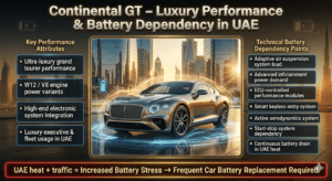 Read more about the article Bentley Continental GT Battery Replacement Dubai | Fast 24/7 Mobile Service UAE