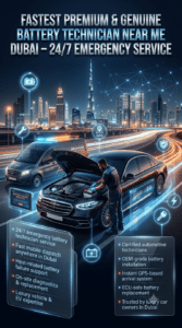Read more about the article Fastest Premium & Genuine Battery technician near me Dubai