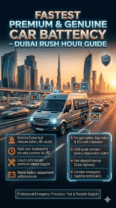 Read more about the article Fastest Premium & Genuine Car battery died in rush hour Dubai