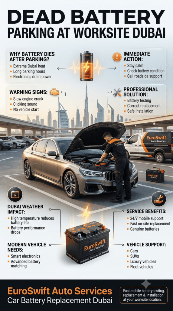 Battery Diagnosis and Testing Guide | Find the Real Battery Problem Professional battery diagnosis and testing guide showing technician checking vehicle battery voltage, starting power, terminals, charging system, and electrical drain evaluation.