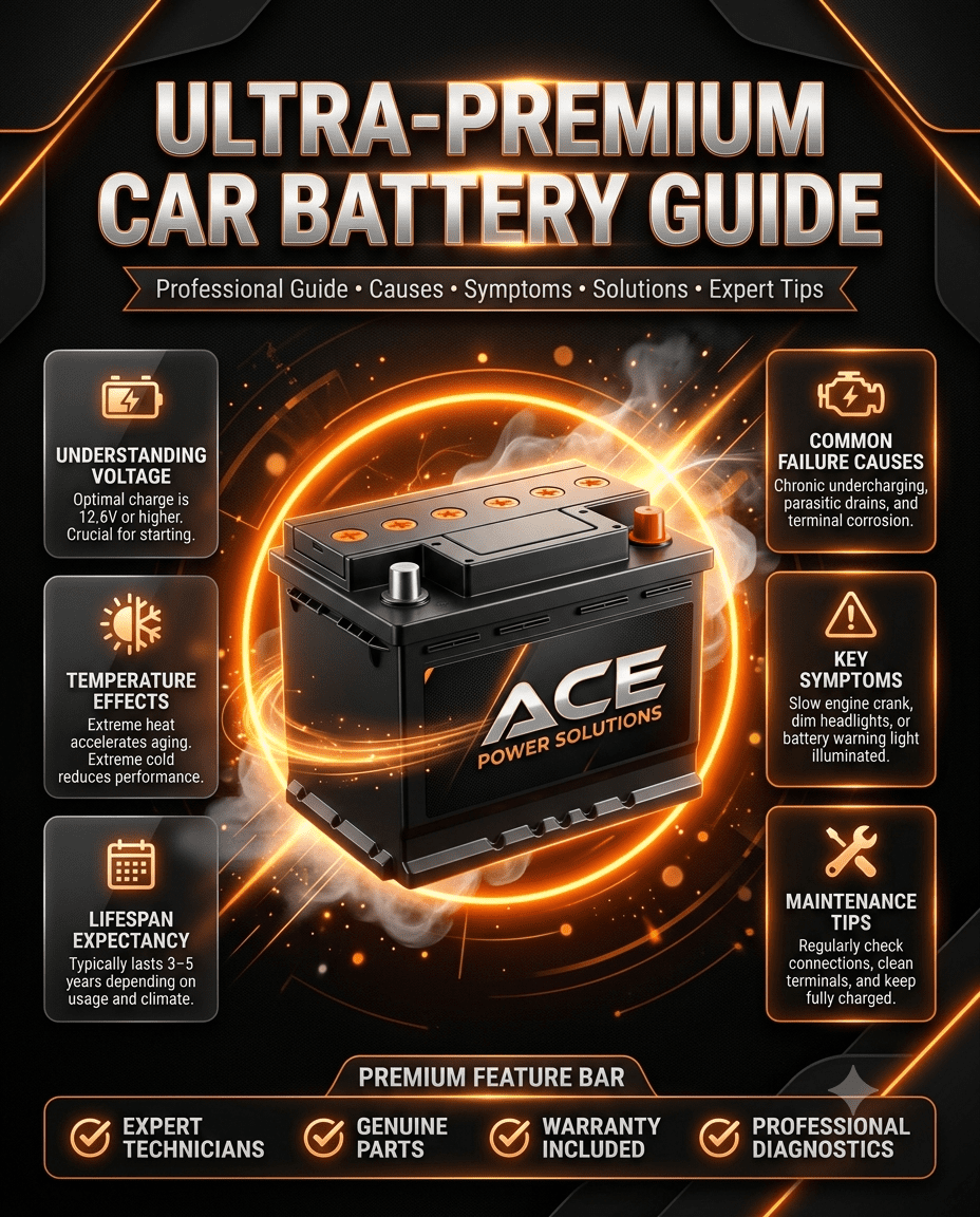 Dead Battery After Prolonged Heat Parking in Dubai? Get 24/7 Emergency Car Battery Replacement