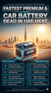Read more about the article Fastest Premium & Genuine Car battery dead in UAE heat