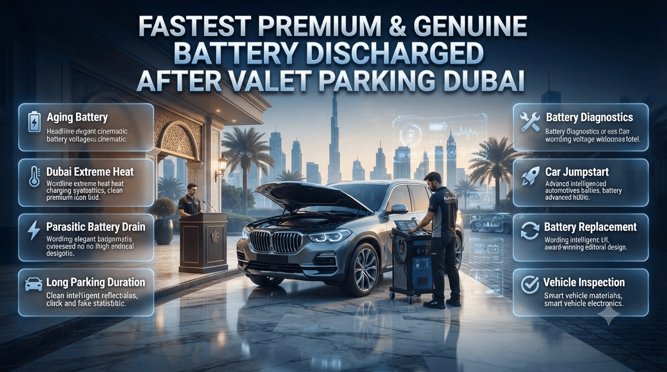 Fastest Premium & Genuine Battery Discharged After Valet Parking Dubai