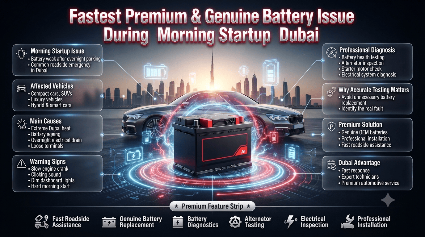 Fastest Premium & Genuine Battery Issue During Morning Startup Dubai