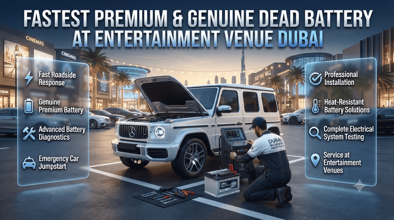Fastest Premium & Genuine Dead Battery at Entertainment Venue Dubai