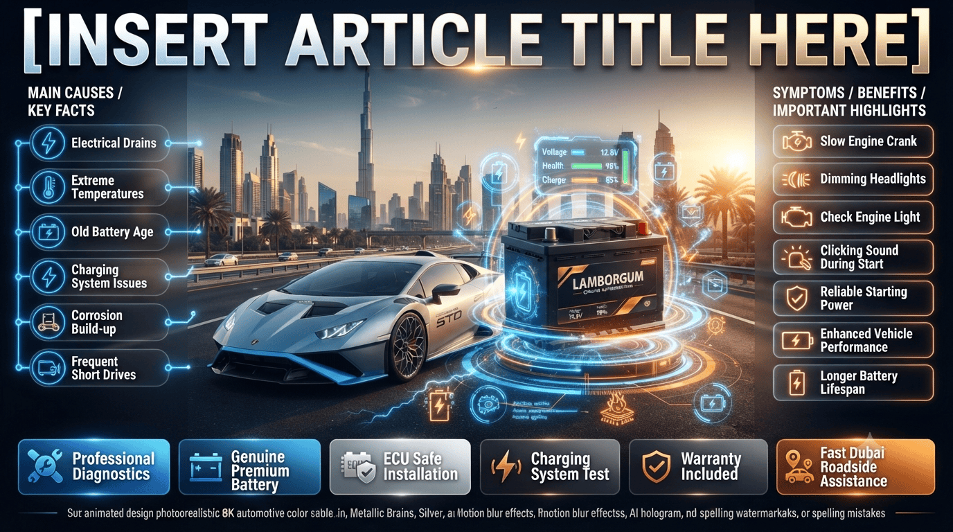 Fastest Premium & Genuine Car Battery Failure After Heat Stress Dubai