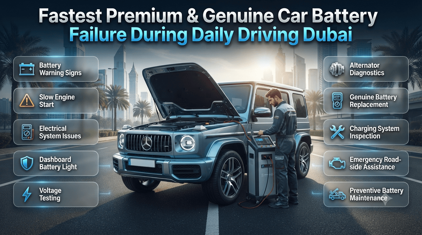 Fastest Premium & Genuine Car Battery Failure During Daily Driving Dubai