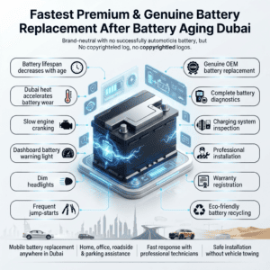 Read more about the article Fastest Premium & Genuine Battery Replacement After Battery Aging Dubai