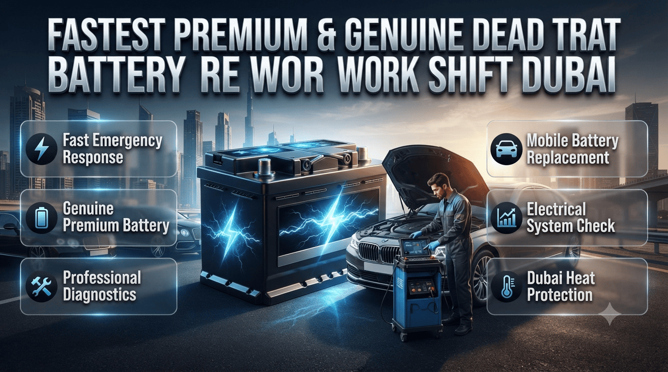 Fastest Premium & Genuine Dead Battery Before Work Shift Dubai