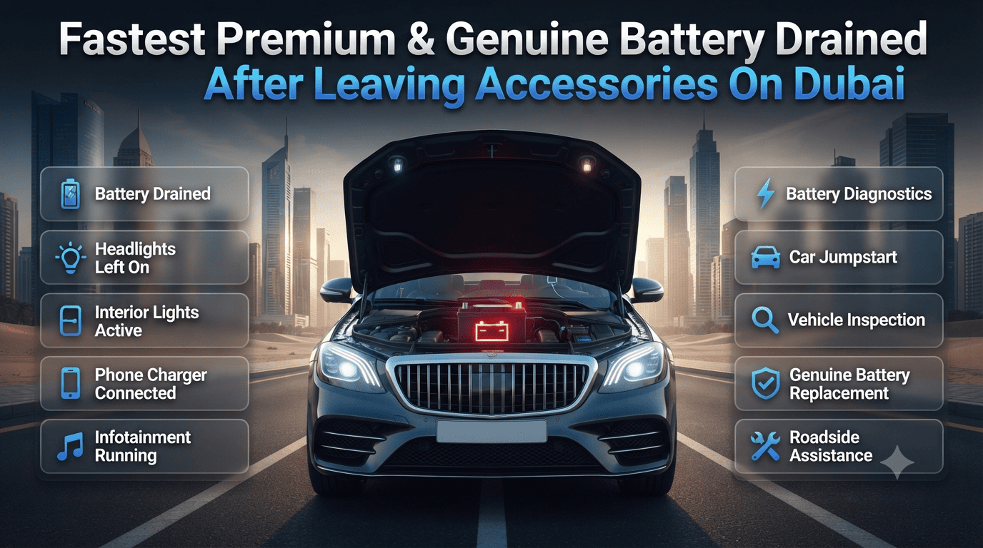 Fastest Premium & Genuine Battery Drained After Leaving Accessories On Dubai