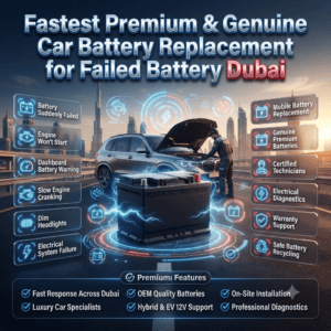 Read more about the article Fastest Premium & Genuine Car Battery Replacement for Failed Battery Dubai