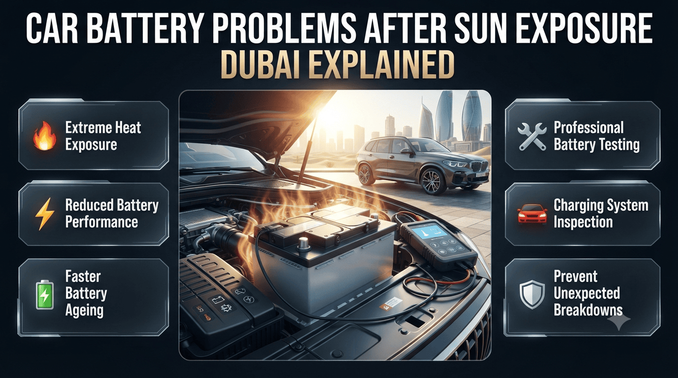 Fastest Premium & Genuine Car Battery Problem After Sun Exposure Dubai