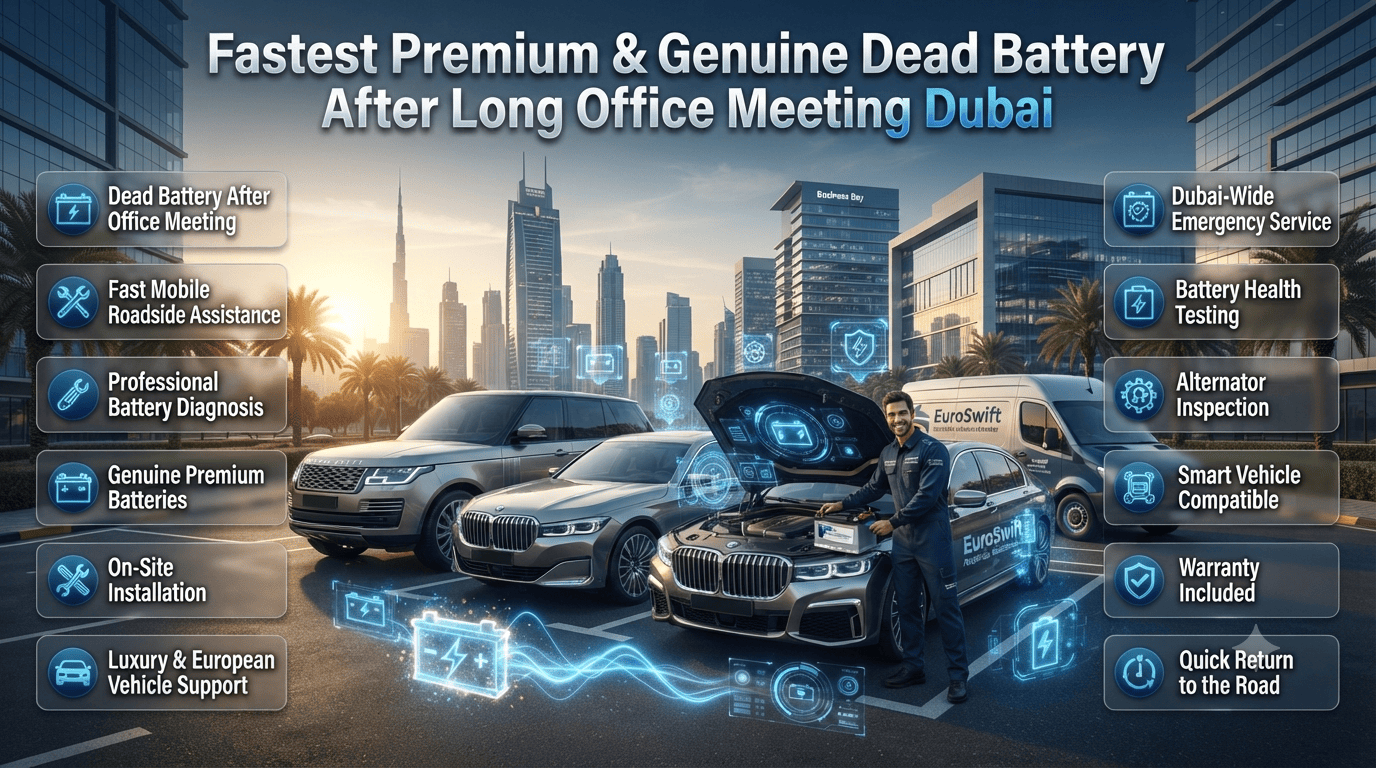 Fastest Premium & Genuine Dead Battery After Long Office Meeting Dubai
