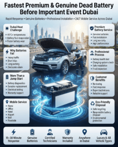 Read more about the article Fastest Premium & Genuine Dead Battery Before Important Event Dubai