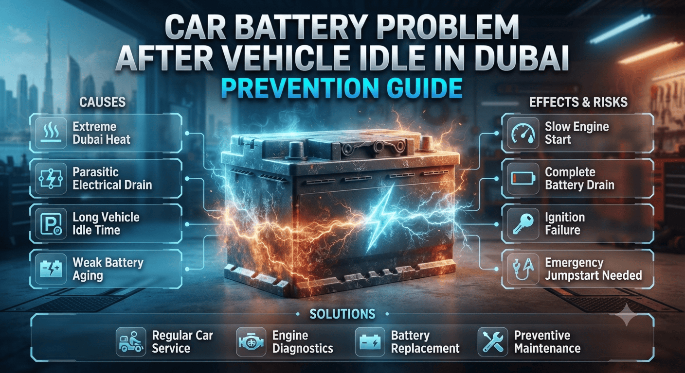 Fastest Premium & Genuine Car Battery Problem After Leaving Vehicle Idle Dubai
