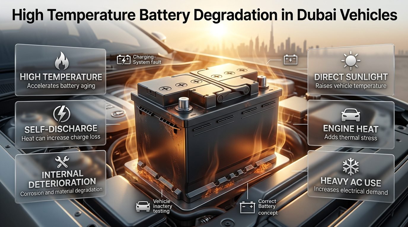 High Temperature Battery Degradation in Dubai