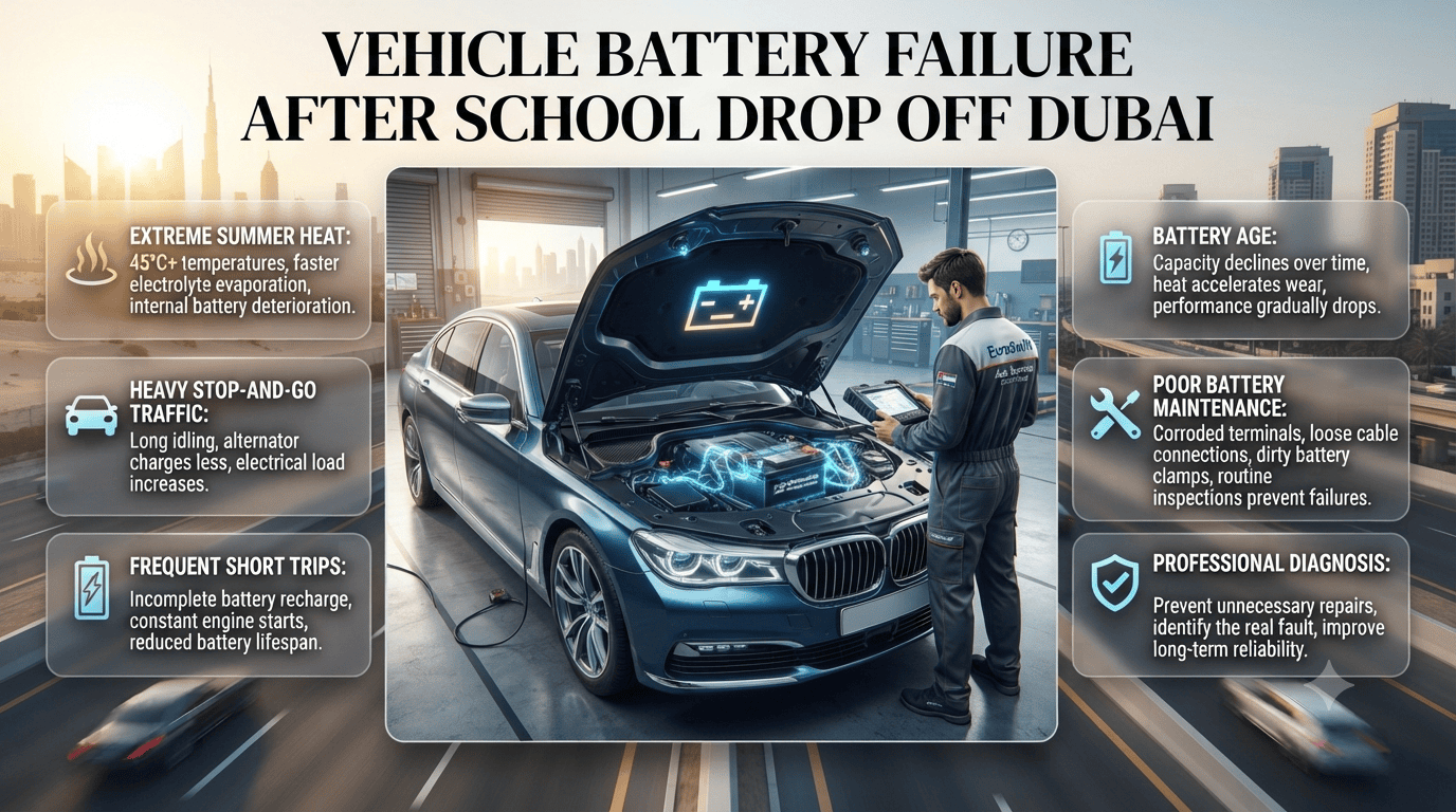 Premium automotive infographic comparing the best battery types for hatchbacks, sedans, SUVs, luxury cars, performance cars, commercial vans, and hybrid vehicles. Best Car Battery Types for Different Vehicle Categories Guide
