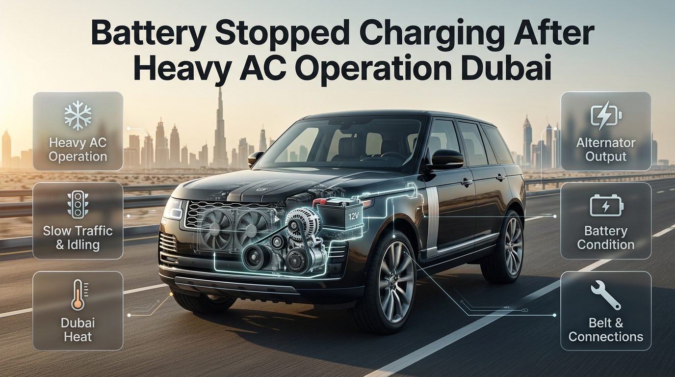 Battery Stopped Charging After Heavy AC Operation Dubai