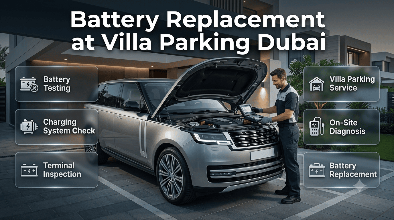 Battery Replacement at Villa Parking Dubai