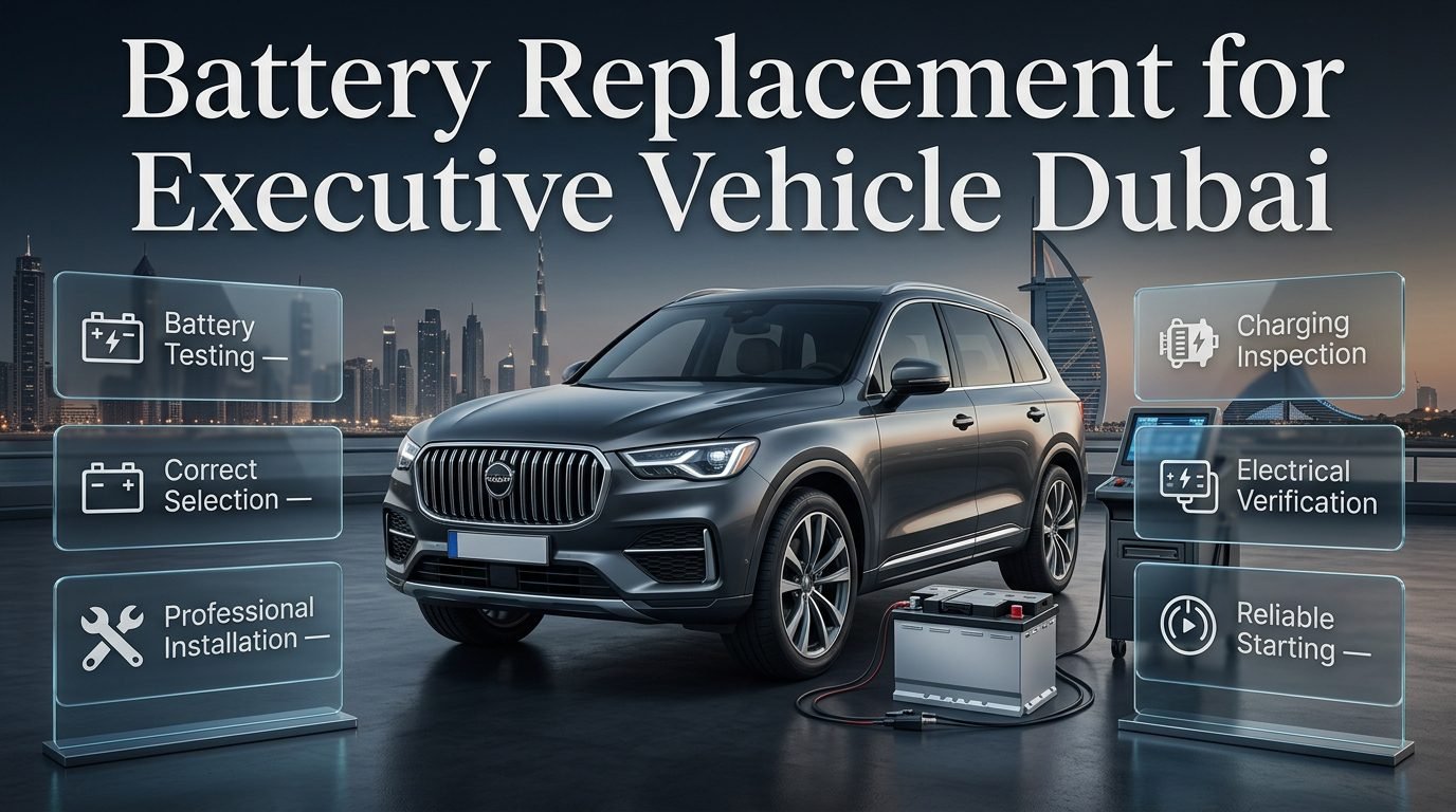 Battery Replacement for Executive Vehicle Dubai