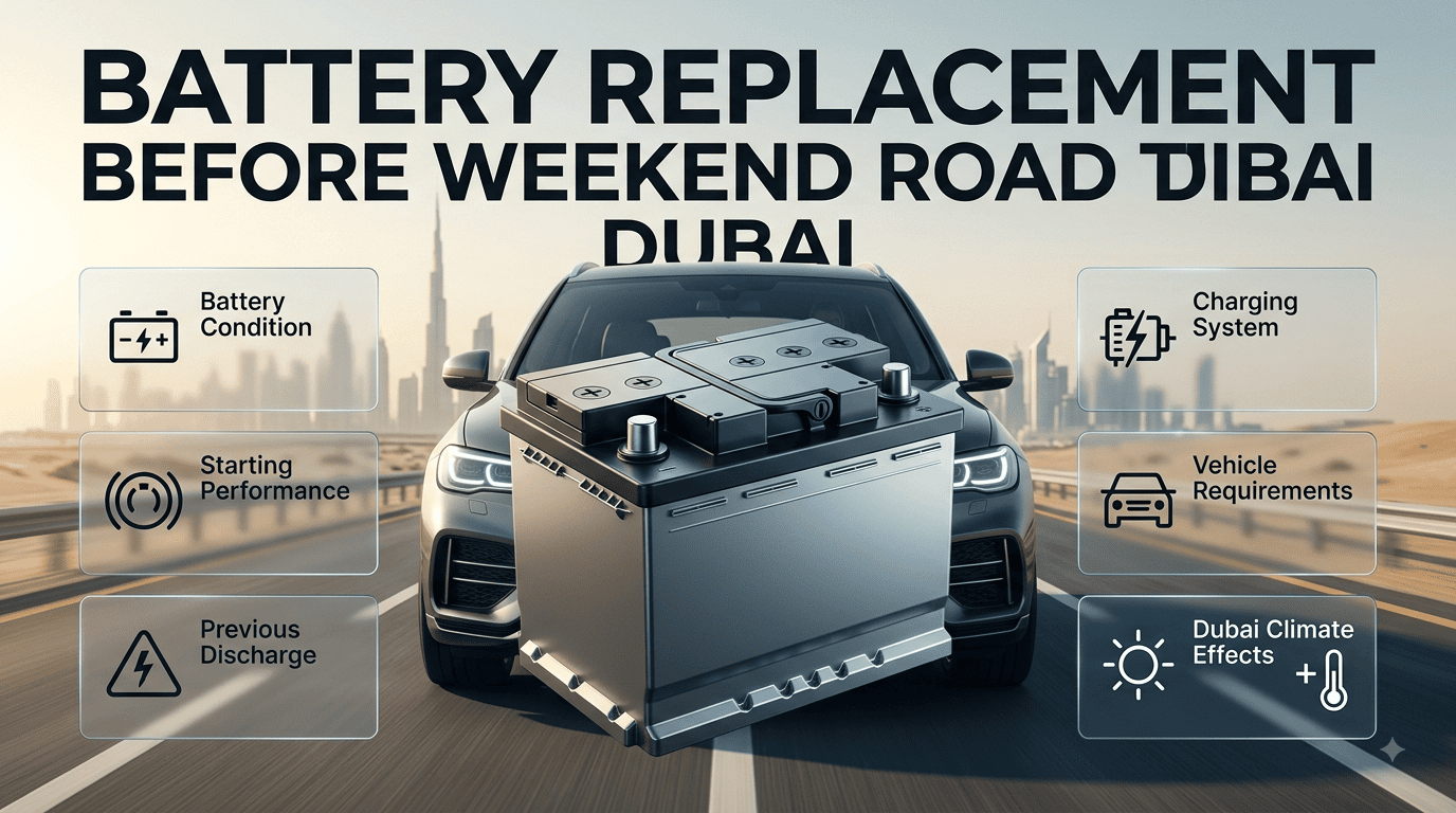 Battery Replacement Before Weekend Road Trip Dubai