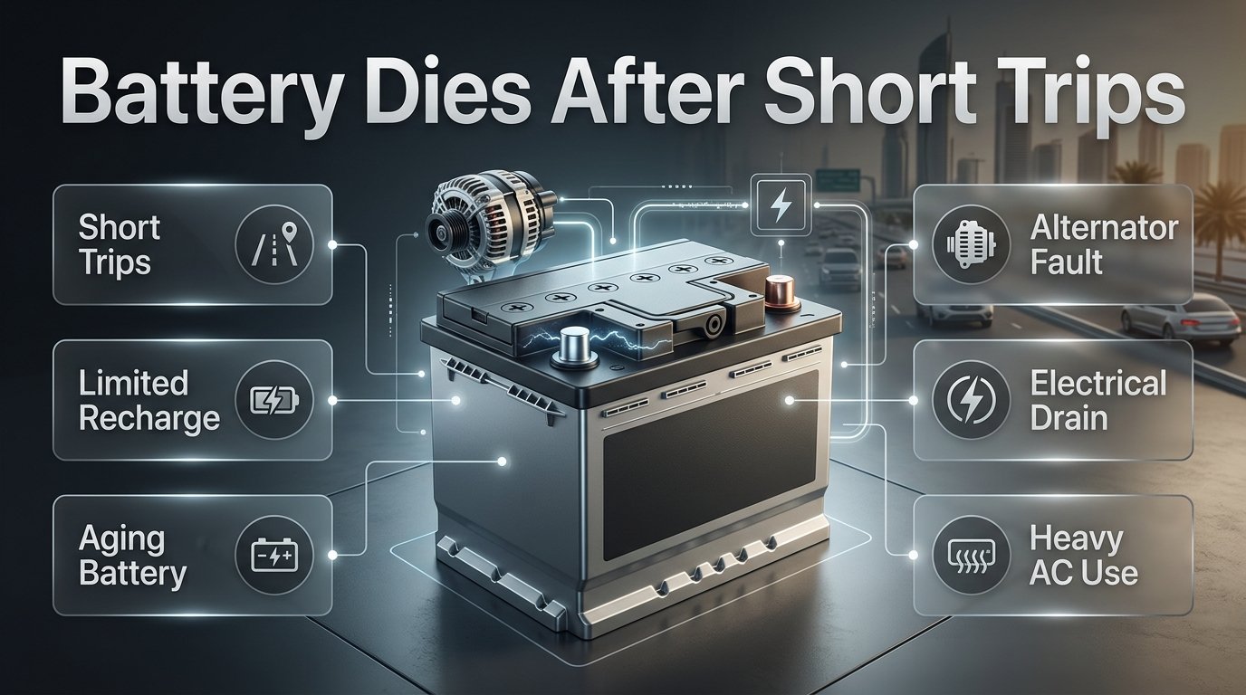 Battery Dies After Short Trips in Dubai
