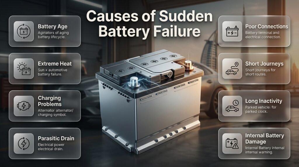 Car battery discharge caused by interior lights, accessories, plugged-in electronics, and other active electrical loads.