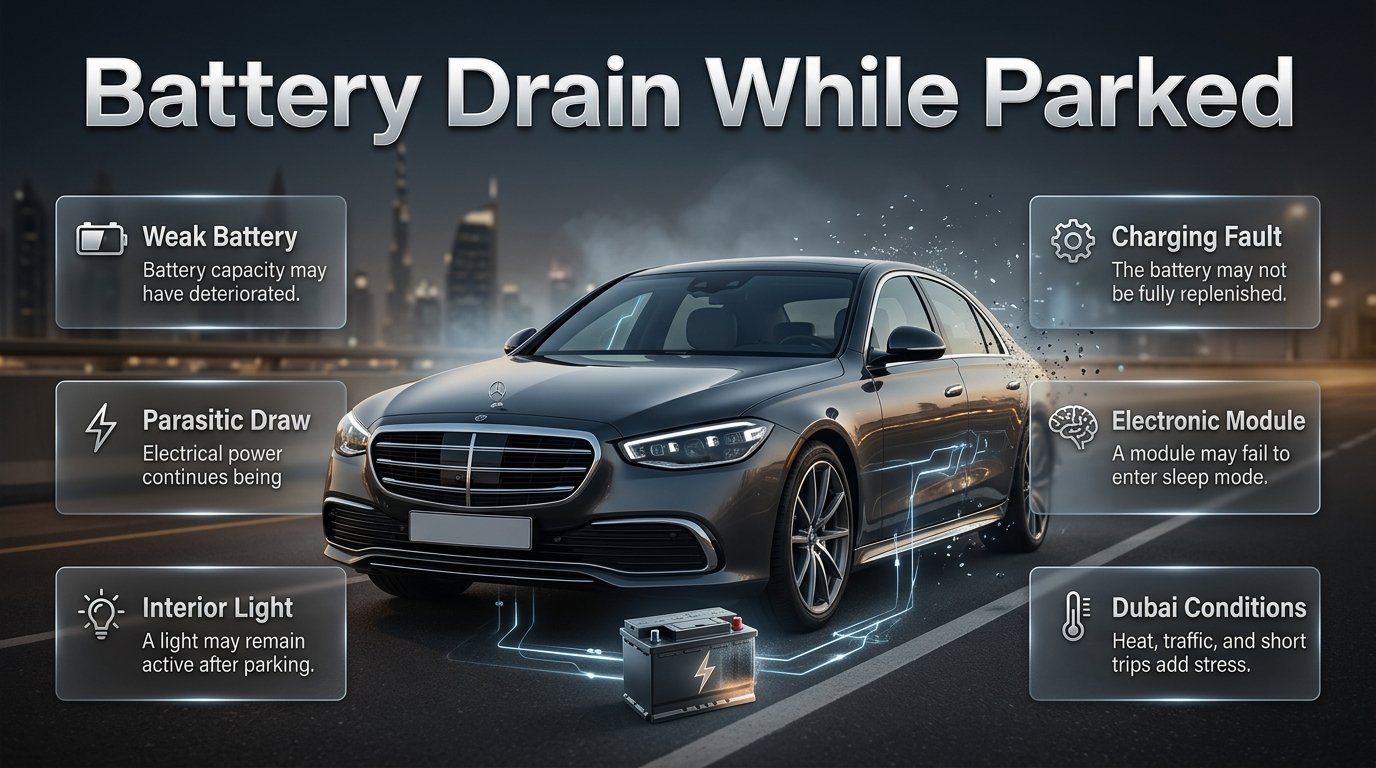 Battery Drain While Parked in Dubai