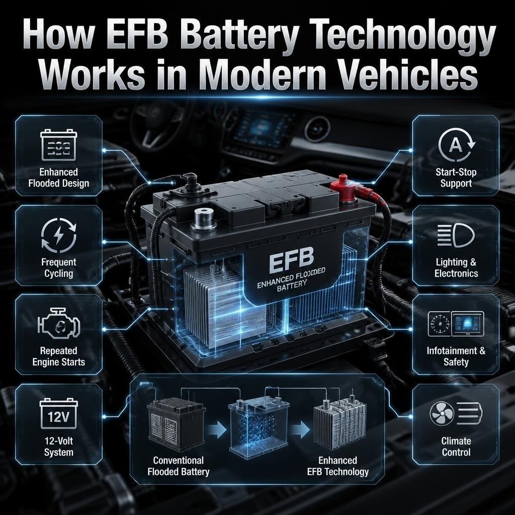 How EFB Battery Technology Works in Dubai